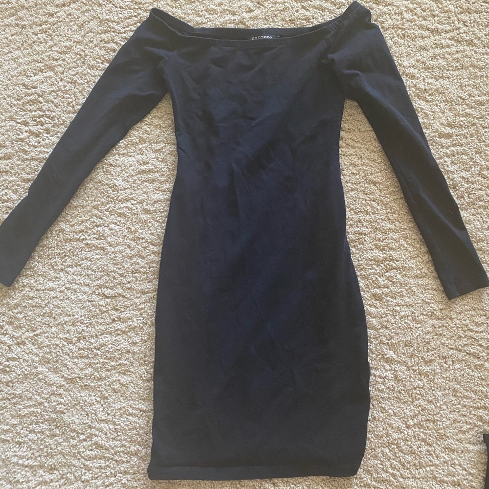 Fitted back off the shoulder dress